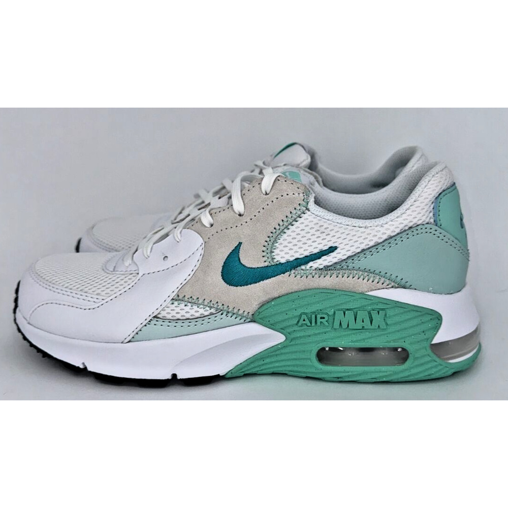Nike Air Max White and Teal Sneakers